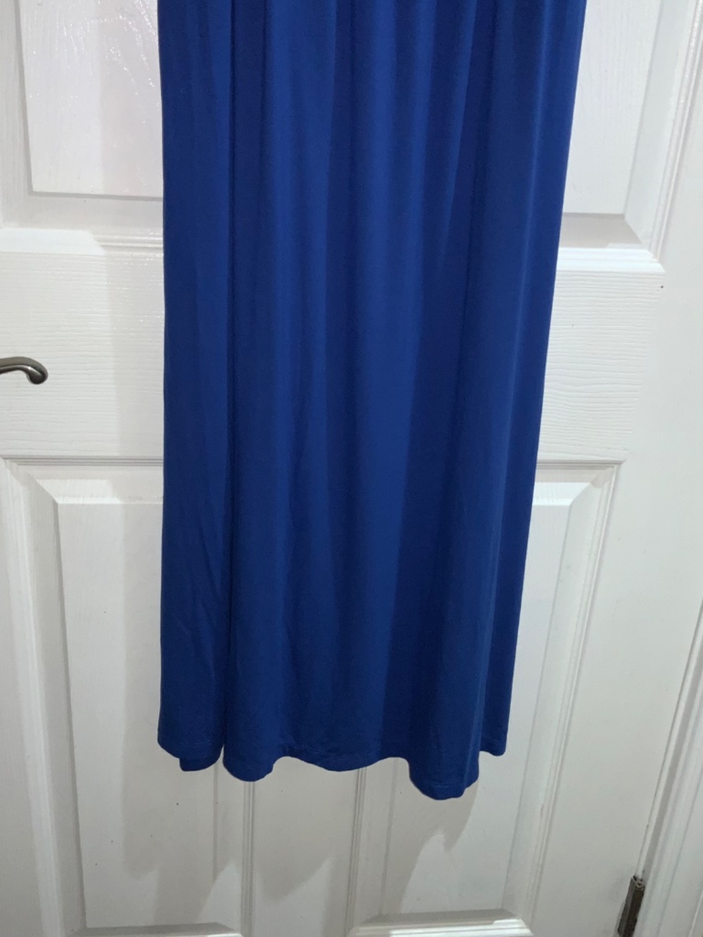 Old Navy Fit & Flare Cami Midi Dress sz M cobalt blue spaghetti straps - Picture 2 of 9